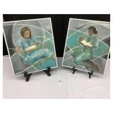 2 Pieces-Woman with Baby-Modern Art