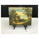 Painting on Wood-Serene Landscape