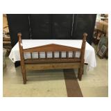 3/4 Walnut Poster Bed w/Rope Design-No Rails