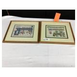 Pair of Prints-Framed & Matted-Toy Emporium & The