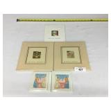 5 Small Prints-Various Sizes