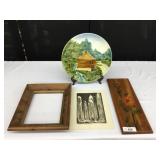 1 Etching,1 Platter(13"),1 Frame,1 Wooden Plaque