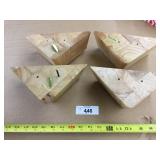 4 Block Type Furniture Legs-Unfinished