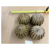 4 Carved Cracker Color Wooden Furniture Legs-Finis