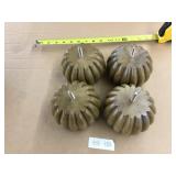 4 Carved Cracker Color Wooden Furniture Legs-Finis