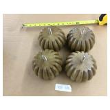 4 Carved Cracker Color Wooden Furniture Legs-Finis