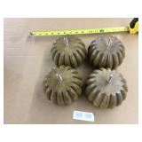 4 Carved Cracker Color Wooden Furniture Legs-Finis