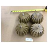 4 Carved Cracker Color Wooden Furniture Legs-Finis