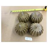 4 Carved Cracker Color Wooden Furniture Legs-Finis