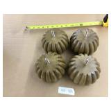 4 Carved Cracker Color Wooden Furniture Legs-Finis