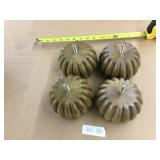 4 Carved Cracker Color Wooden Furniture Legs-Finis