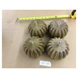 4 Carved Cracker Color Wooden Furniture Legs-Finis