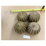 4 Carved Cracker Color Wooden Furniture Legs-Finis