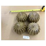 4 Carved Cracker Color Wooden Furniture Legs-Finis