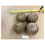 4 Carved Cracker Color Wooden Furniture Legs-Finis