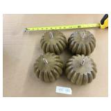 4 Carved Cracker Color Wooden Furniture Legs-Finis