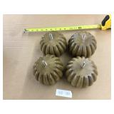 4 Carved Cracker Color Wooden Furniture Legs-Finis