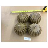 4 Carved Cracker Color Wooden Furniture Legs-Finis