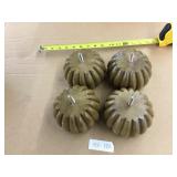 4 Carved Cracker Color Wooden Furniture Legs-Finis