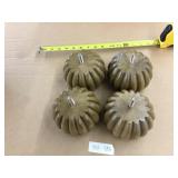 4 Carved Cracker Color Wooden Furniture Legs-Finis