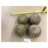 4 Carved Cracker Color Wooden Furniture Legs-Finis