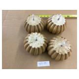 4 Carved Blond Color Wooden Furniture Legs-Finishe