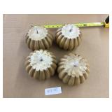 4 Carved Blond Color Wooden Furniture Legs-Finishe