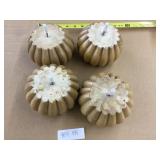 4 Carved Blond Color Wooden Furniture Legs-Finishe