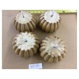 4 Carved Blond Color Wooden Furniture Legs-Finishe