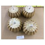 4 Carved Blond Color Wooden Furniture Legs-Finishe