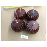 4 Carved Mahogany Stained Wooden Furniture Legs-Fi