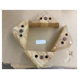 4 Triangular Natural Wooden Furniture Legs-Finishe