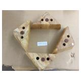 4 Triangular Natural Wooden Furniture Legs-Finishe