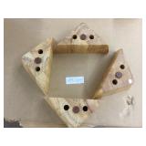 4 Triangular Natural Wooden Furniture Legs-Finishe