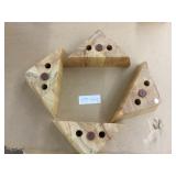 4 Triangular Natural Wooden Furniture Legs-Finishe