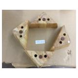 4 Triangular Natural Wooden Furniture Legs-Finishe