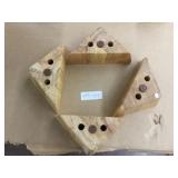 4 Triangular Natural Wooden Furniture Legs-Finishe