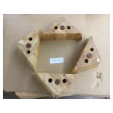 4 Triangular Natural Wooden Furniture Legs-Finishe