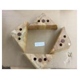 4 Triangular Natural Wooden Furniture Legs-Finishe