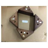 4 Triangular Mahogany Stained Wooden Furniture Leg