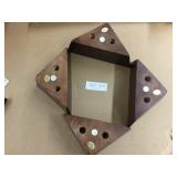 4 Triangular Mahogany Stained Wooden Furniture Leg