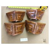 4 Ornate Wooden Furniture Legs-Finished