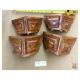 4 Ornate Wooden Furniture Legs-Finished
