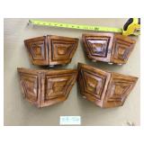 4 Ornate Wooden Furniture Legs-Finished