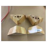 Set of 4 Lightwood Triangular Furniture Feet-Finis