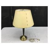 Mid Mod Brass Lamp with Shade