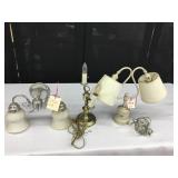 2 Double Table Lamps, 1 Double Wall Lamp