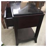 Marble top nightstand