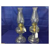 Pair of vintage Eagle Oil lamps