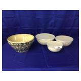 4pcs Porcelain metal bowl set & planter